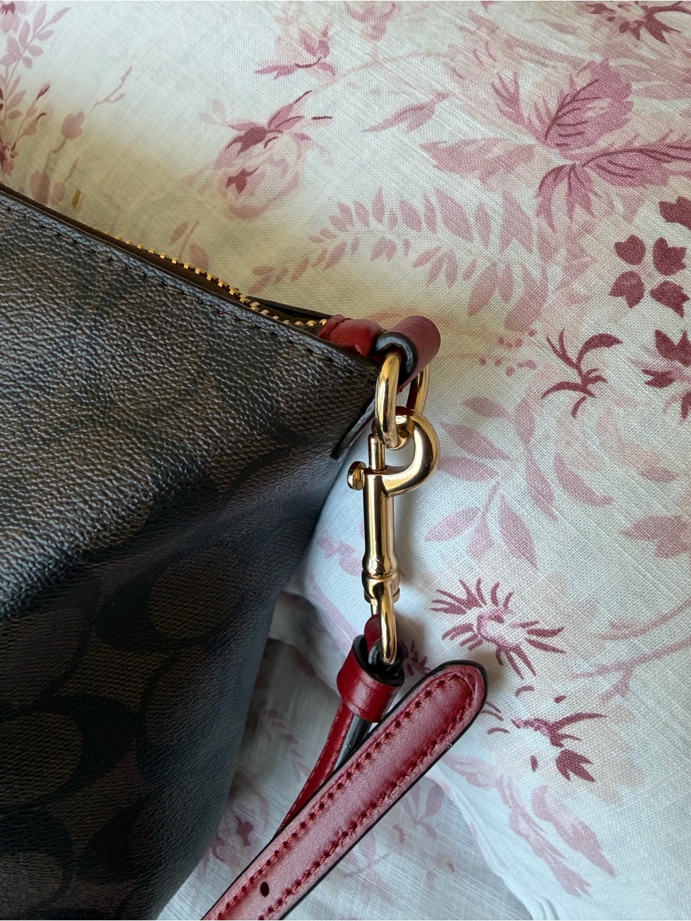 EUC COACH BROWN MONOGRAM SMALL CROSSBODY/HANDBAG - Picture 10 of 11